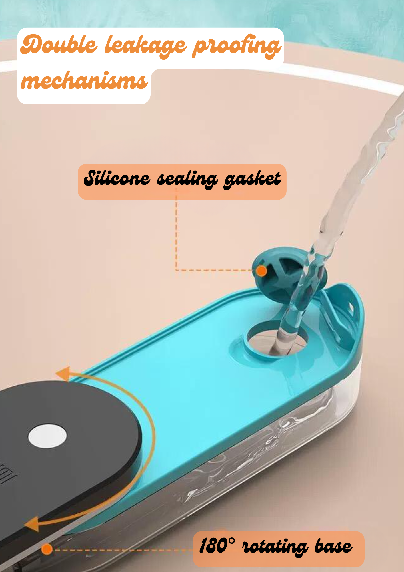 POYYAS Pet Water Bottle with Rotating Base