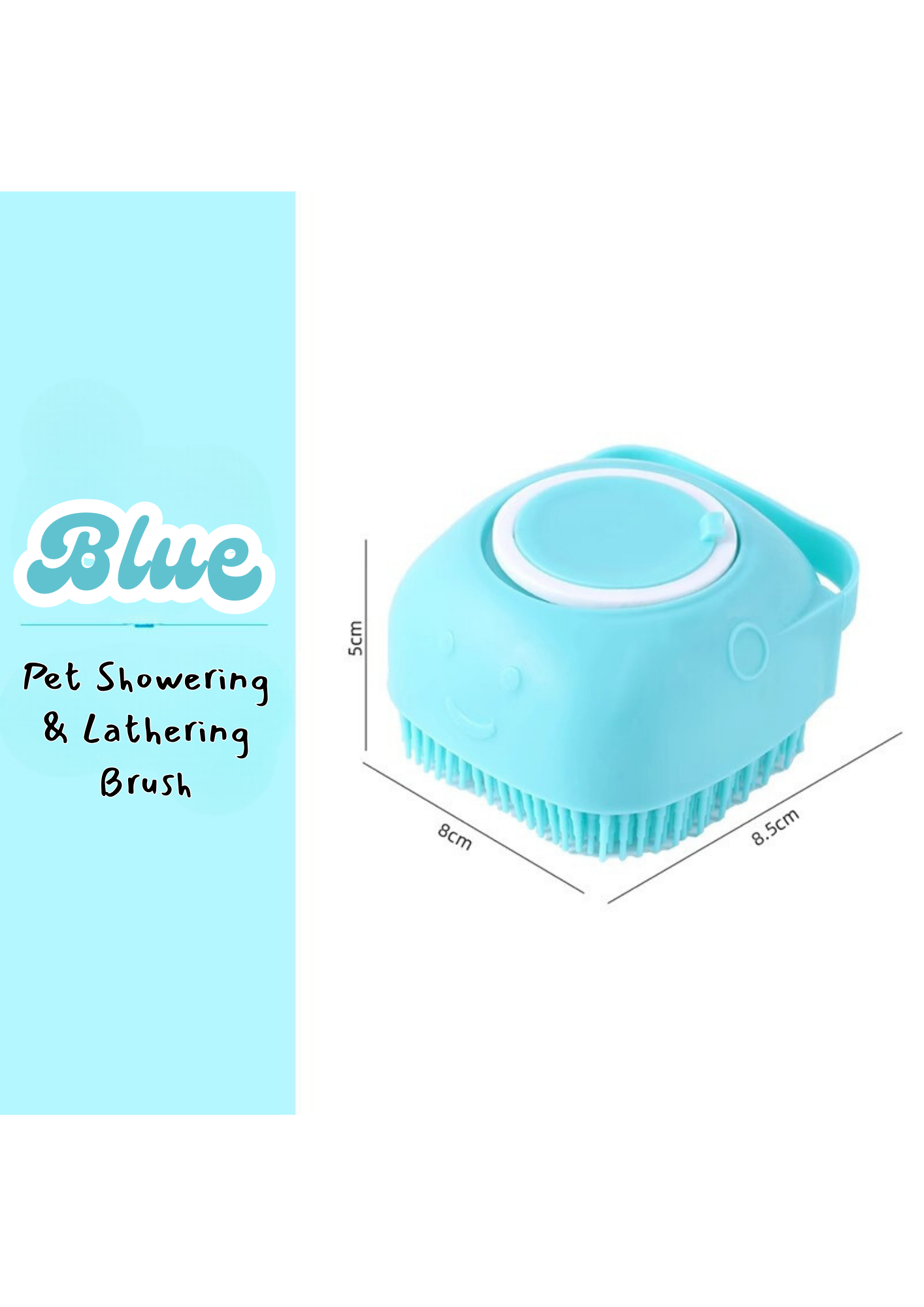 Pet Bathing and Lathering Silicone Brush