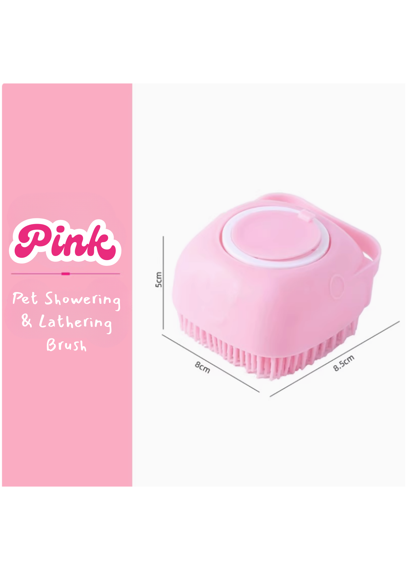 Pet Bathing and Lathering Silicone Brush