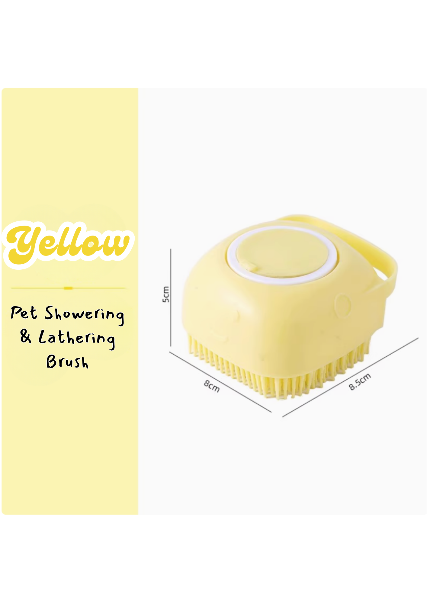 Pet Bathing and Lathering Silicone Brush