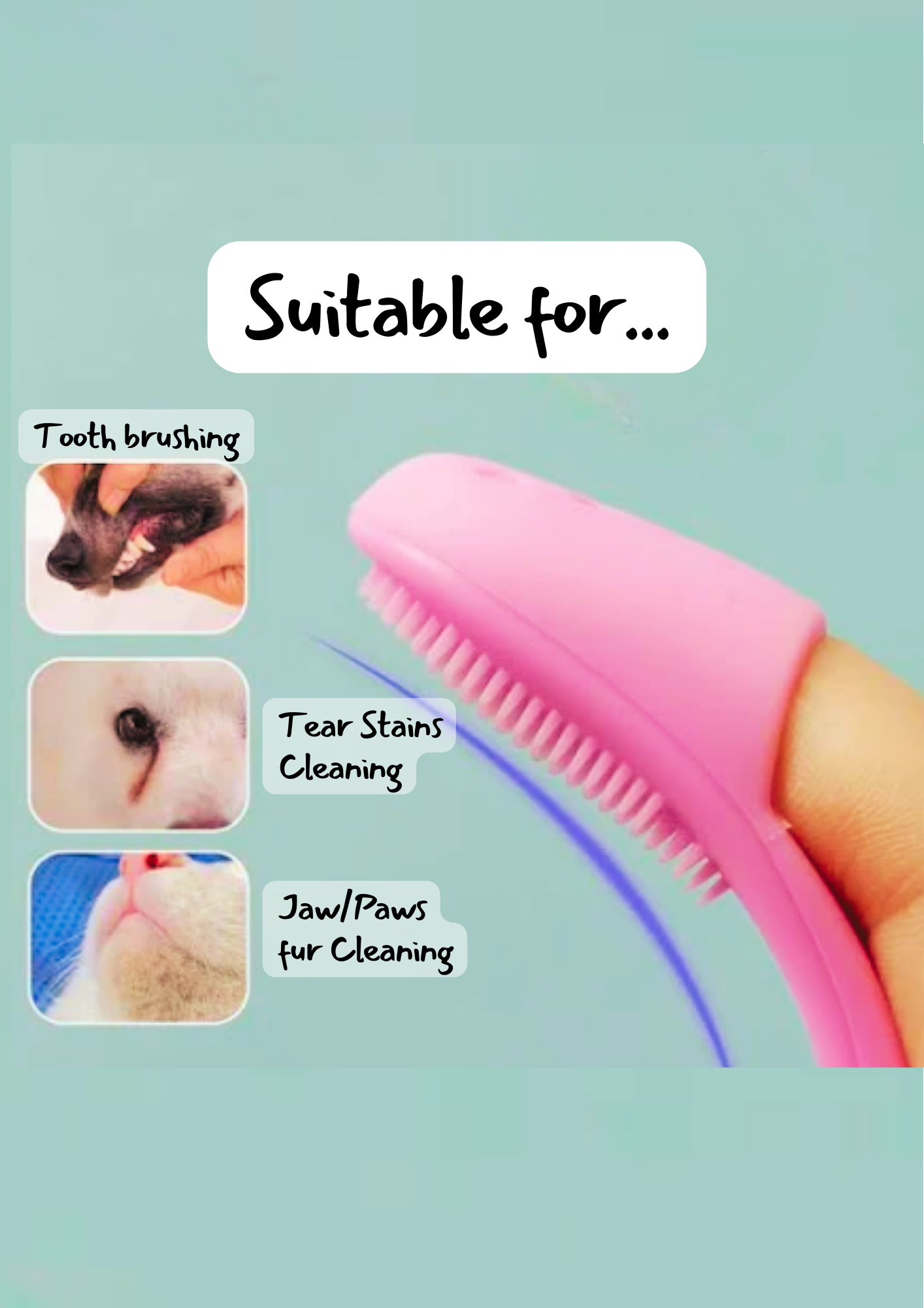 Pet Multipurpose finger brush