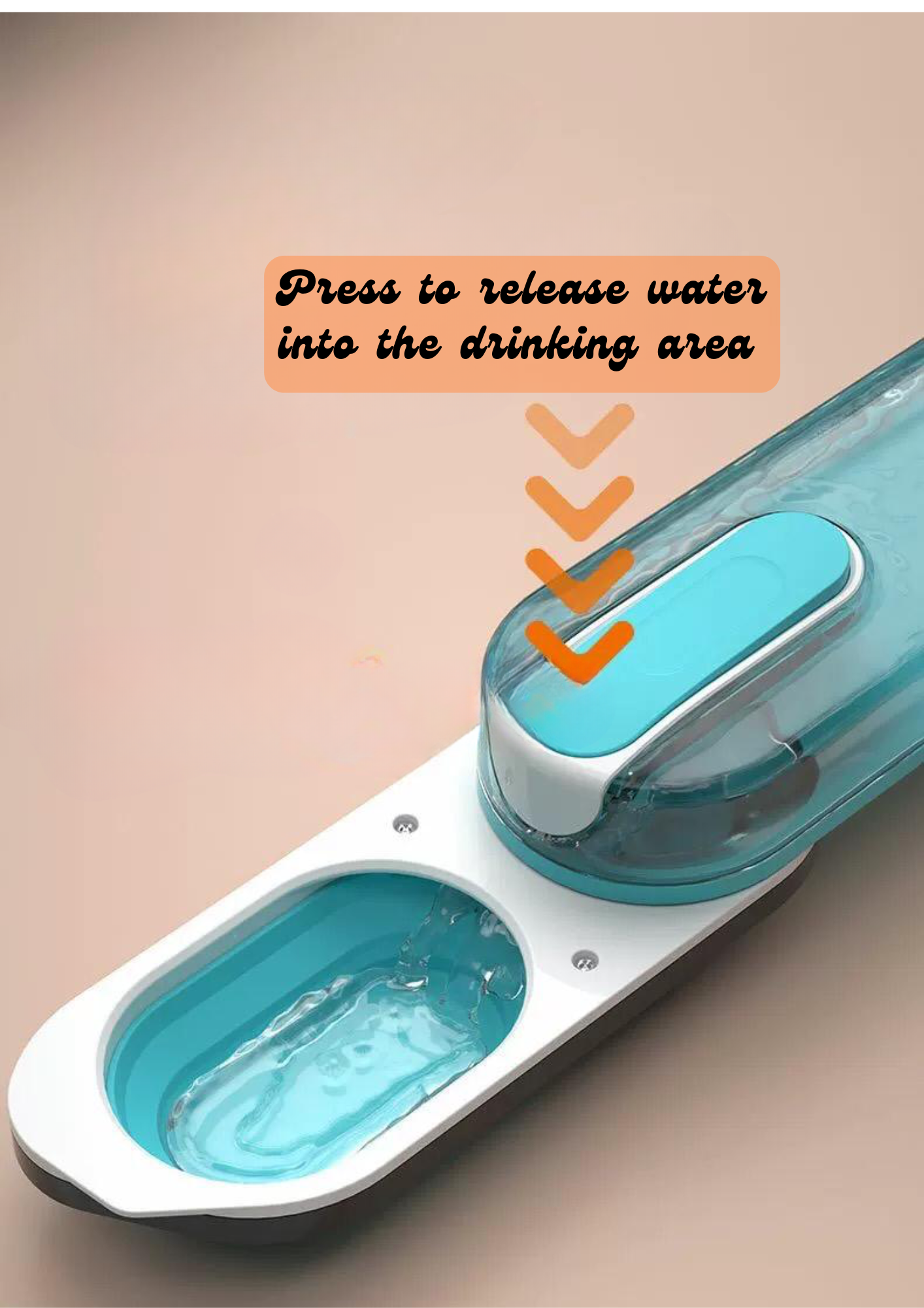 POYYAS Pet Water Bottle with Rotating Base