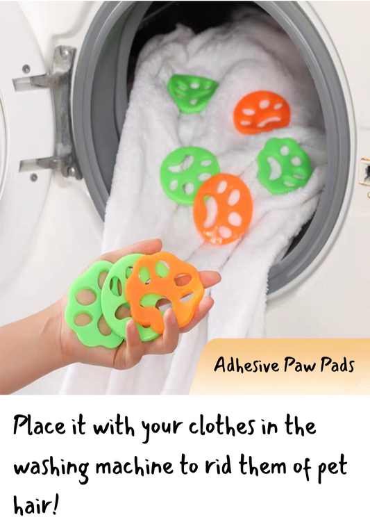 Adhesive Cleaning Paw Pads in Washing Machines