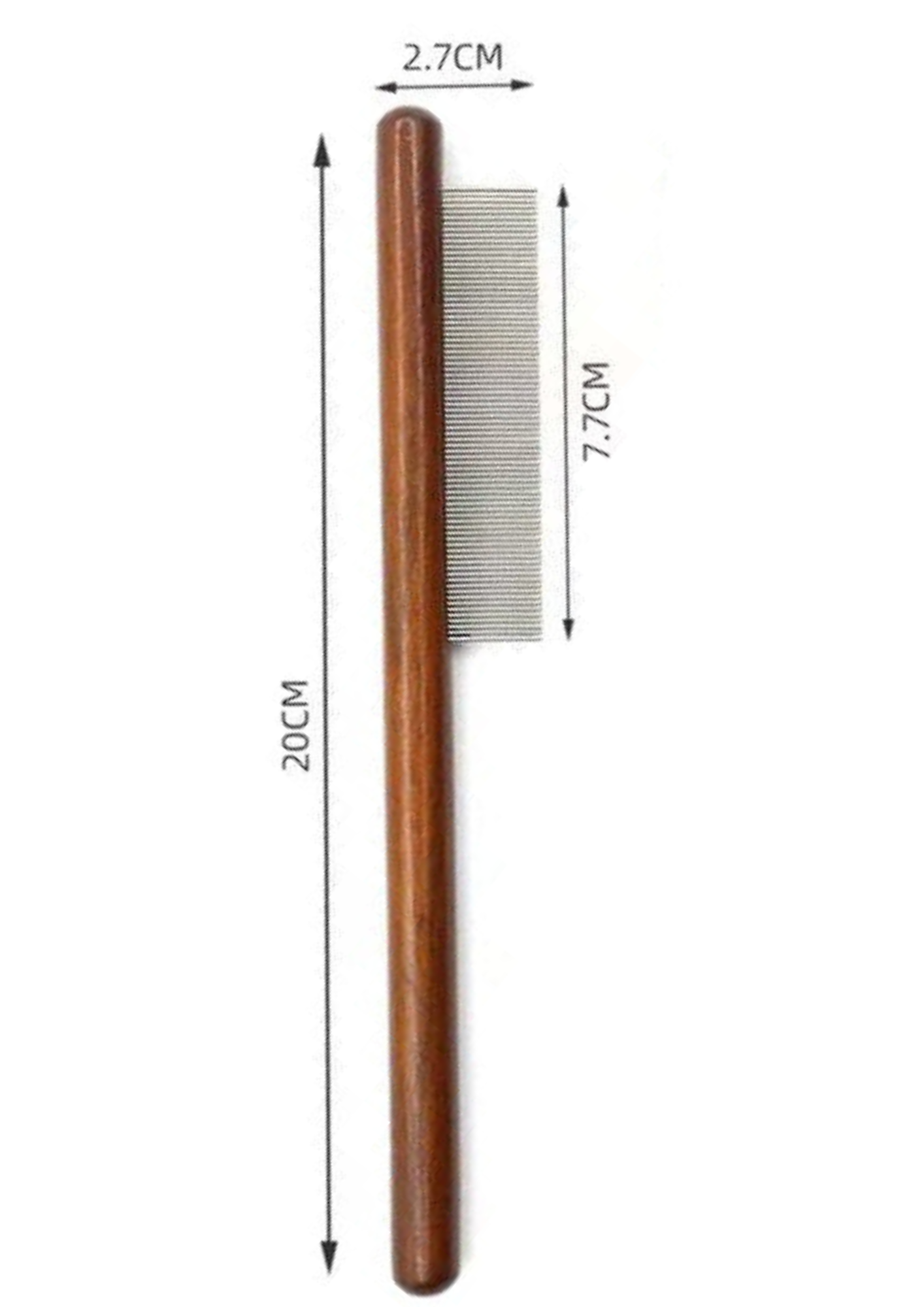 Pet Grooming Comb with Wooden Handle