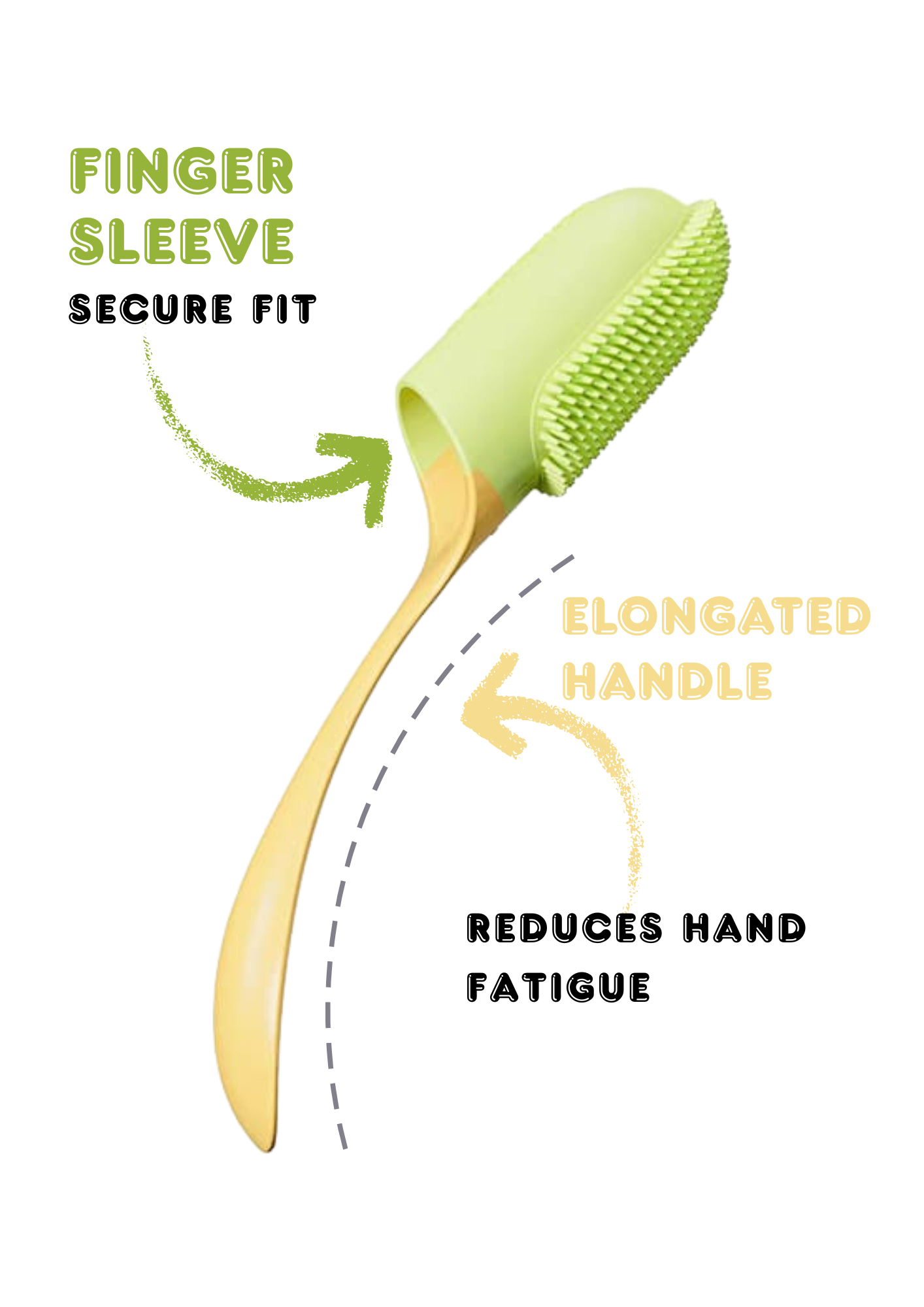 Pet Toothbrush with Ergonomic Handle and Finger Sleeve