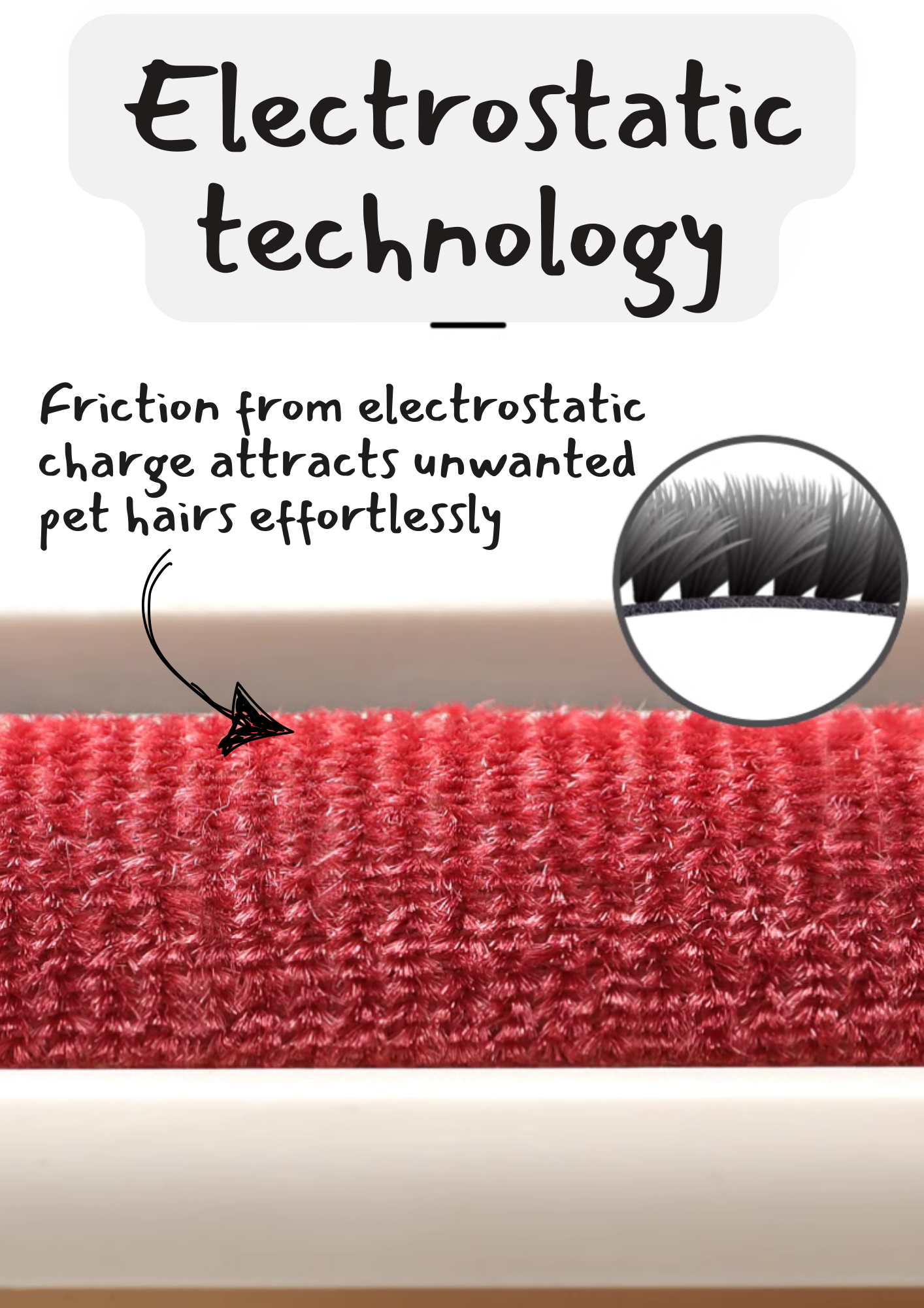 White Kitten Pet Hair and Lint Roller