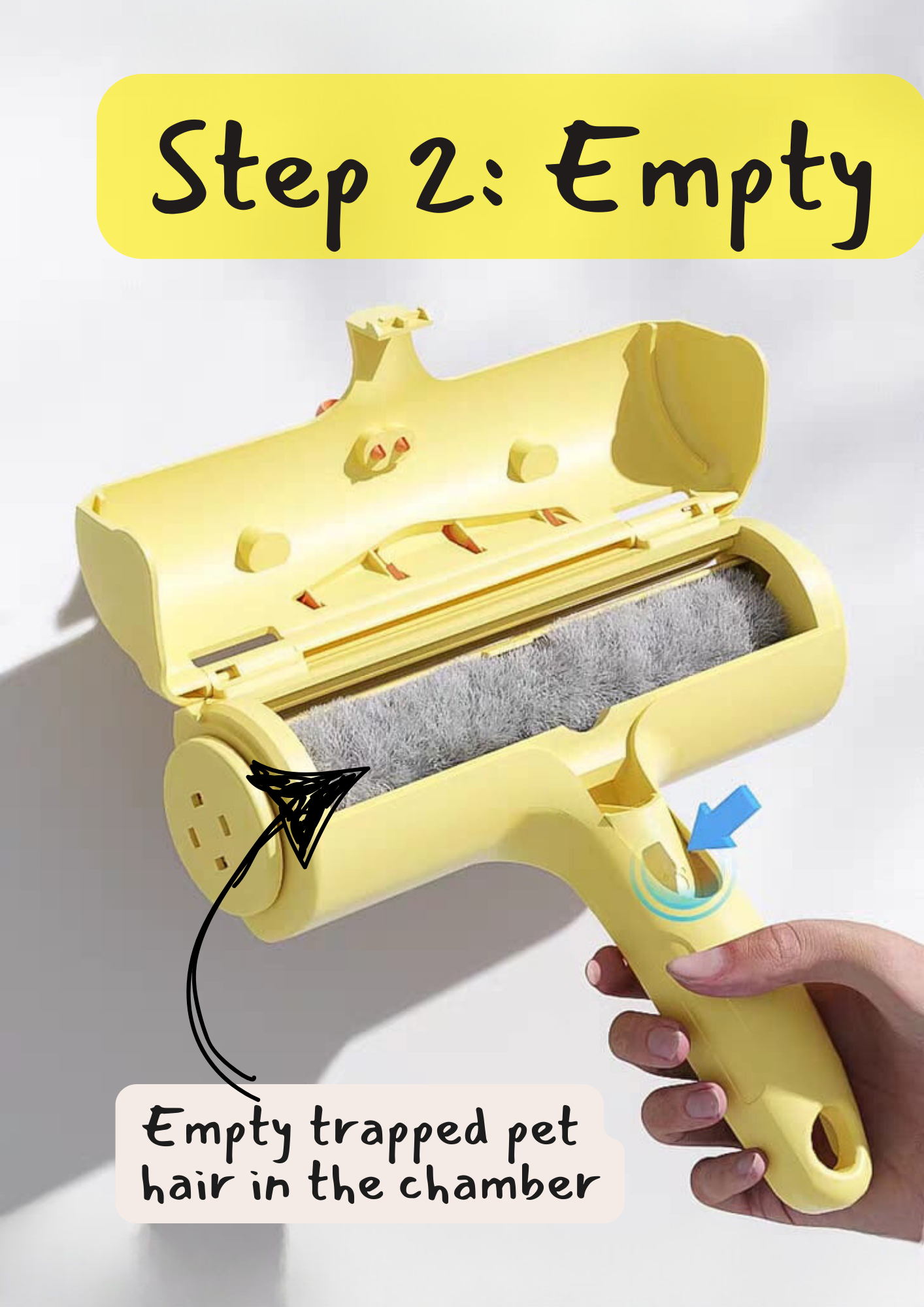 Yellow Chick Pet Hair and Lint Roller