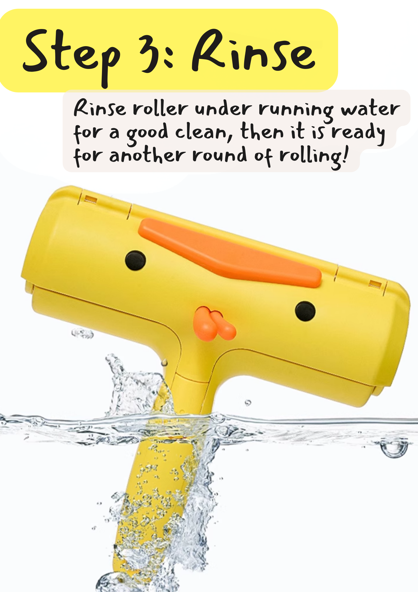 Yellow Chick Pet Hair and Lint Roller