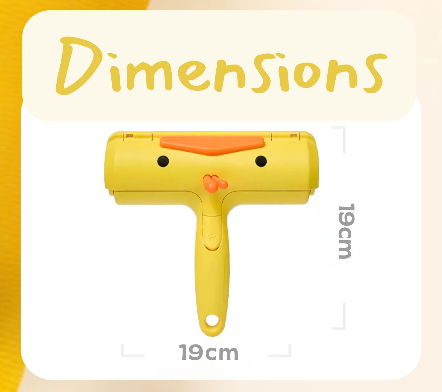 Yellow Chick Pet Hair and Lint Roller